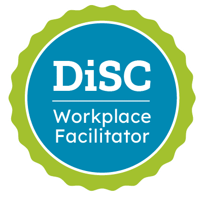 badge that reads DiSC Workplace Facilitator