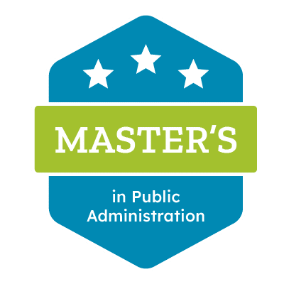 badge that reads Master's in Public Administration